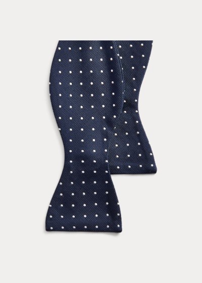 Corbatas Polo Ralph Lauren Hombre Azul Marino / Blancos - Polka-Dot Silk Repp Bow - ARTPJ0317